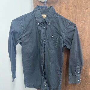 Boys Wrangler Black Button-Up Shirt